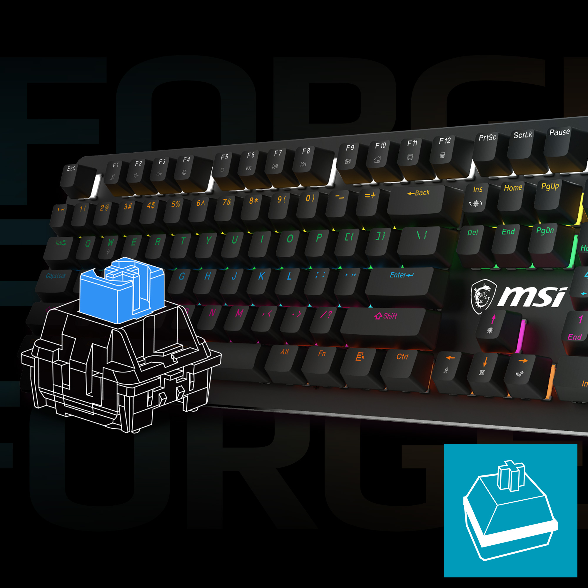 MSI GK300 COMBO BLUE SWITCHES Gaming Keyboard & Gaming Mouse